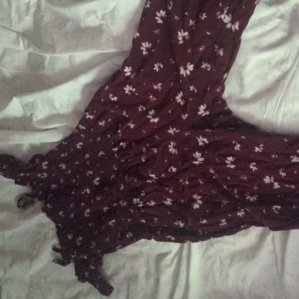 Children's Place Maroon floral print romper